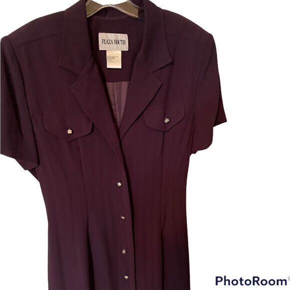 New Plum Color Long Maxi Dress, Professional Work Dress - Size 14 - Picture 4 of 8
